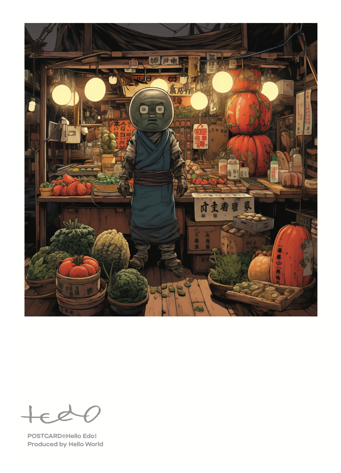 Hello Edo! Postcard_Veg Stall 066