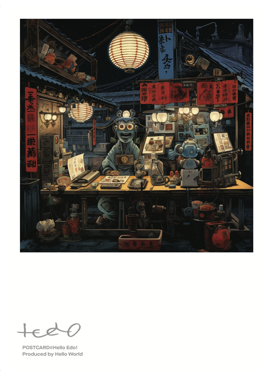 Hello Edo! Postcard_Antique Stall 003
